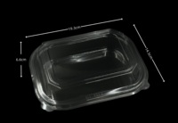 Boîte de pâtisserie rectangulaire arrondie jetable en PET transparent, conteneur en plastique pour gâteaux, biscuits, mousses et desserts