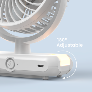 Портативный настольный вентилятор для кемпинга с 3 режимами, 4 дюймов, с функцией ночного освещения, перезаряжаемый, 4000 мАч - Product Image 6