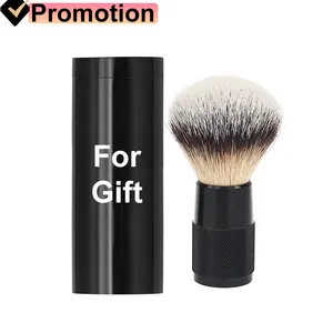 Diri Promotion Custom High Quality Luxury Travel Portable Aluminum Metal Handle Shaving Brush With Tube