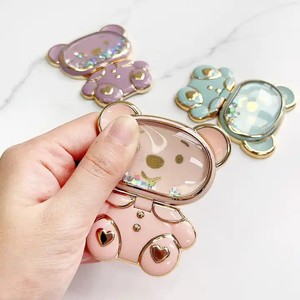 2023 thiết kế mới thời trang phim hoạt hình đứng điện thoại trường hợp trang điểm gương chủ Acrylic Cát chảy gấu gấp khung phụ kiện - Product Image 3