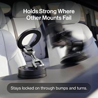 Support magnétique pour téléphone de voiture à nano-aspiration, maintien puissant de 66 lb sur plusieurs surfaces, 360° °   Rotation, compatible universellement avec tous les smartphones