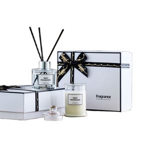 Bougie Diffuseur Bougies Bougies Sans Feu Coffret Cadeau Festival Romantique Bougie en Cire de Soja Set 4 Scent 100g - Product Image 1