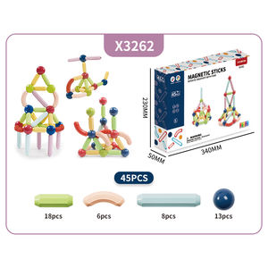 Commercio all'ingrosso educativo 3D asta del magnete Set di plastica bastoni <span class=keywords><strong>magnetici</strong></span> & palle mattoncini giocattolo per i bambini - Product Image 6