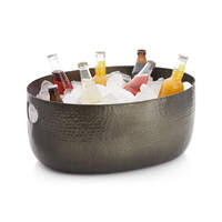 Seau à glace décoratif avec logo personnalisé, idéal pour les bars, les boîtes de nuit, les fêtes, seau à champagne vintage en laiton