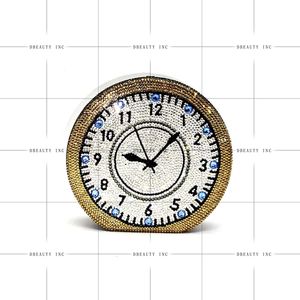 Women Crystal <b>Clock</b> Shape Evening Bag Beaded Rhinestone Clutch <b>Vintage</b> Cocktail Party Purse - Product Image 1