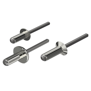 Rivet aveugle à tête plate Din Standard 3.0x16mm Lot de 100 pièces en acier aluminium avec rivets Dôme Pop Techniques plaquées - Product Image 2