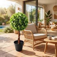 Arbre en spirale de buis artificiel en plastique durable, résistant aux UV, écologique, pour la décoration moderne de la maison et du jardin