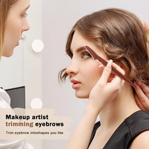 Rasoir droit en gros, emballage personnalisé, 12 pièces, rasoirs faciaux, grattoir à sourcils multifonctionnel, <span class=keywords><strong>coupe</strong></span>-griffes avec tête de <span class=keywords><strong>coupe</strong></span> en maille - Product Image 6