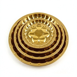Assiette de Présentation Moderne en Acier Inoxydable Poli Durable, Taille et Couleur Personnalisables (16cm, 20cm, 30cm) pour Mariages, Fêtes, Maison et Restaurant - Product Image 1