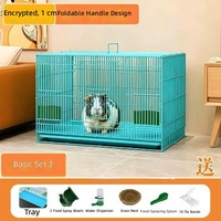 Cage à Cochon d'Inde Extra Large avec Système d'Évacuation Automatique du Fumier, Cage Intérieure pour Lapin, Hamster, Chat, Toilettes pour Animaux de Compagnie, Vente en Gros