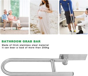 Heavy Duty SUS304 Stainless Steel Washroom Folding Grab <strong>Bar</strong> for Handicapped Elderly Toilet Armrest Grab Rail <strong>Shower</strong> Handle <strong>Bars</strong> - Product Image 5