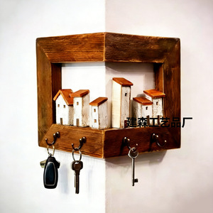 Wholesale Hot Sale Modern Solid Wood <b>Key</b> <b>Hook</b> <b>Wall</b> Mounted Entryway Organizer Nordic-style Mini House Decor <b>for</b> Coats Kitchen - Product Image 3