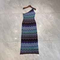 Robe en tricot à col bateau pour femme, nouvelle collection printemps/été, style français, à carreaux contrastants, en nylon/coton, taille élastique