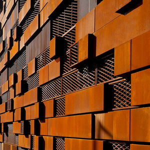 Revêtement en aluminium extrudé découpé au laser pour façade de bâtiment en acier Corten, revêtement mural extérieur en aluminium - Product Image 6