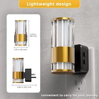 Veilleuses LOHAS RGB multicolores à changement de couleur, capteur crépusculaire, 3 niveaux de luminosité, pour salle de bain, chambre à coucher, adultes et enfants