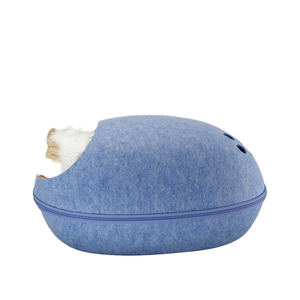 Donut-Katzenbett Umweltfreundlicher Filz-Haustier-Tunnel Zweifach Nutzbar für Indoor-Training & Interaktives Sportspielzeug mit Solidem Muster für Kätzchen - Product Image 4