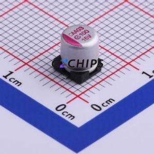 Condensateur solide SMD 160AVCA101M0506E30, D5xL5.8mm (Capacité : 100uF) (Précision : 20%) Tension nominale : 16V - Product Image 1