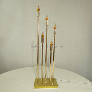 Décoration de scène de fête de mariage, bougeoir en métal à 5 têtes, <span class=keywords><strong>chandelier</strong></span> électrique - Product Image 2