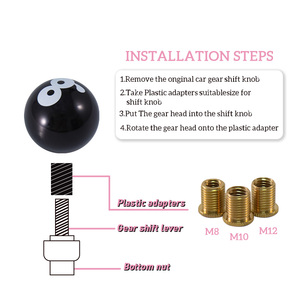 Black Crying <strong>Face</strong> Gear Shift Knob Ball Automatic <strong>Car</strong> Shifter Cover Lever Head for <strong>Car</strong> Interior Accessory Replacement - Product Image 2