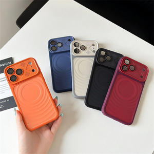 เคสโทรศัพท์แม่เหล็ก Original Ripples สำหรับ iPhone 17 16 15 Pro Max รุ่น Wave Armor พร้อมกระจกป้องกันเลนส์กล้อง ฝาหลังแบบด้าน - Product Image 1