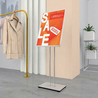 Bingkai Poster LED Aluminium untuk Dalam Ruangan dengan Display Berdiri di Lantai