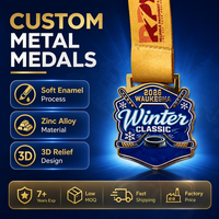 Prix d'usine, vente en gros, personnalisez votre propre logo, médaille en alliage de zinc 3D dorée, médaille de marathon, médaille sportive personnalisée en métal