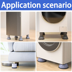 Base anti-vibration silencieuse pour machine à laver manuelle et sèche-<span class=keywords><strong>linge</strong></span> Accessoires ménagers avec pieds fixes antidérapants Support de qualité - Product Image 3