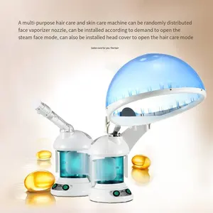 Vaporizador facial e vaporizador de cabelo dois em um plugue UE 2 em 1 vaporizador de cabelo e rosto odm ozônio profissional