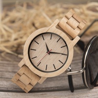 Montre en bois faite à la main pour hommes, montre en gros de simulation simple à la mode OEM avec logo personnalisable