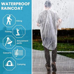 Chubasquero Desechable <span class=keywords><strong>de</strong></span> Polietileno Portátil para Rafting y Camping al Aire Libre, Área Escénica <span class=keywords><strong>Mackintosh</strong></span> - Product Image 3