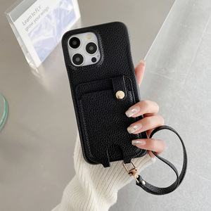 Étui portefeuille en cuir PU style urbain avec bandoulière et porte-cartes pour <span class=keywords><strong>iPhone</strong></span> 15/16/17 Pro Max et Samsung Google - Product Image 3