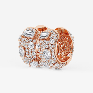 Élégantes boucles d'oreilles créoles pavées de diamants de laboratoire multi-formes de 3 1/2 carats avec éclat brillant, bijoux de luxe éthiques pour femmes - Product Image 2