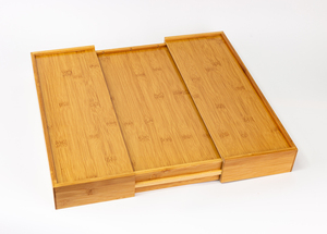 Boîte de rangement en bambou pour <span class=keywords><strong>tiroir</strong></span>, plateau pour vaisselle, boîte de rangement de bureau, séparateur de <span class=keywords><strong>tiroir</strong></span> en <span class=keywords><strong>bois</strong></span> pour couteaux de cuisine - Product Image 4