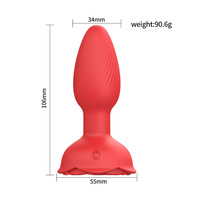 Vibrateur anal en silicone à rotation spirale à 10 fréquences, télécommande, stimulateur de prostate masculin, plug anal vibrant