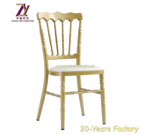 Chaise Tiffany de Banquet Empilable en Métal Doré pour Événement de Restaurant pour Mariage - Product Image 2