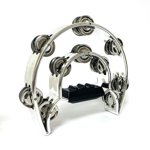 Tambourins de <span class=keywords><strong>Percussion</strong></span> à Double Rangée Multicolores 8 Pouces 20 CM à Jingles Métalliques, Instrument de Musique, Vente en Gros - Product Image 3