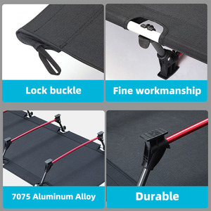 Modern Aluminum Foldable Portable Outdoor <b>Single</b> Camping <b>Bed</b> Customized Lightweight Camp Folding Cot Aluminum <b>Frame</b> Travel - Product Image 6