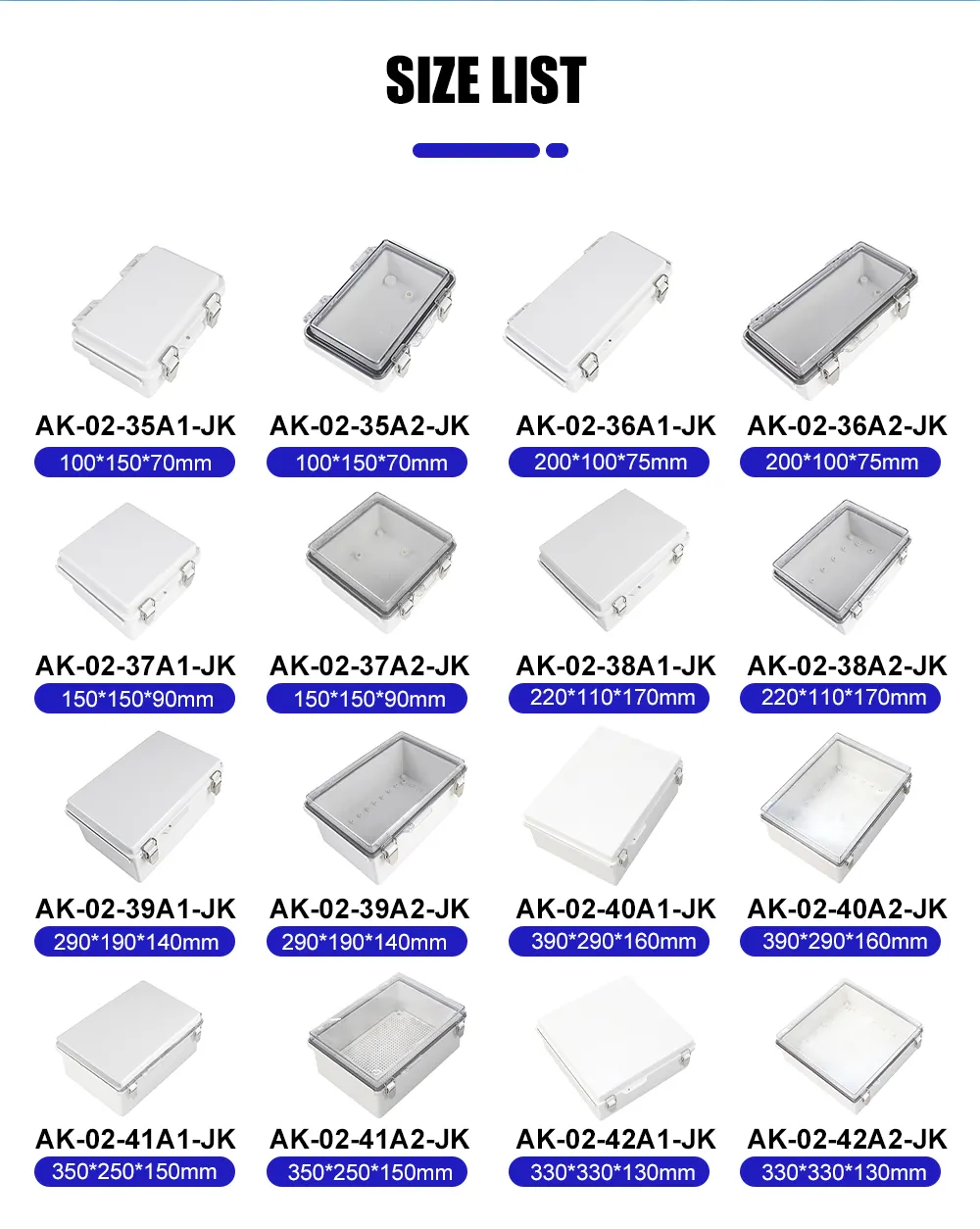 공장 OEM 플라스틱 접합 방수 상자 금속 래치 버클 잠금 베이스 플레이트 Ip67 PC ABS 야외 전기 인클로저