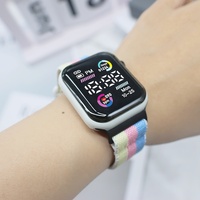 Montre électronique de sport pour étudiants, rectangulaire, haute valeur chromatique, course à pied, lumineuse, élastique, bracelet pour femmes, hommes et enfants