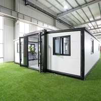 Casa Contenedor Prefabricada de Acero Ligero de Lujo de 20 pies con Techo a Dos Aguas y Terraza Envolvente, Módulo Rápido Transpirable con Certificación CE