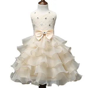 Encantadora princesa Flor de Verano de la ropa de los niños de boda vestidos de fiesta de cumpleaños de las niñas traje de Tutu vestido