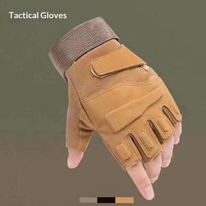 Gants tactiques unisexes en tricot et caoutchouc avec logo personnalisé, gants de sport de plein air, gants de musculation pour hommes - Product Image 4