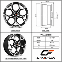 Jantes forgées CF 19 20 21 pouces 5x112 PCD pour voitures particulières, compatibles avec Audi RS6 RS7 RS5, jantes personnalisées sur mesure ODM