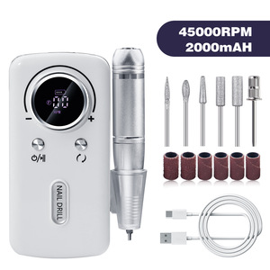 เครื่องเจียรเล็บไฟฟ้าแบบพกพา 45000 รอบต่อนาที  แบบชาร์จได้ สำหรับขัดเจล ทำเล็บมือ ใช้ในร้านเสริมสวยหรือที่บ้าน ไร้สาย - Product Image 4