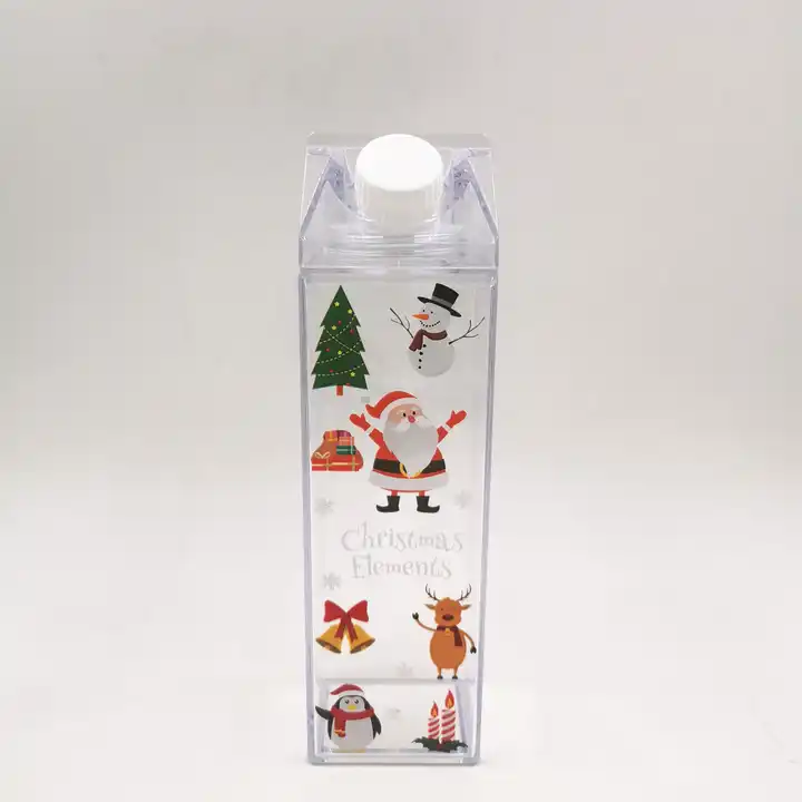 christmas gift plastic juice bottle milk