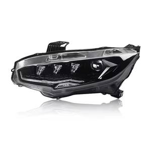 Ensemble de phares modifiés <span class=keywords><strong>Paris</strong></span> Light pour Civic 10e génération 12V, nouveaux feux de jour à LED, lentille en forme d'étoile diamant, 2016-2021 - Product Image 5