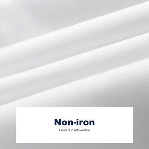 Профессиональный формальный костюм 60% хлопчатобумажная простая покрытая пуговица с длинным рукавом Обычная рубашка для мужчин - Product Image 6