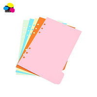 Eco friendly 100 Pack wholesale 3 Hole Punch Section with 1/5cut tab for binder