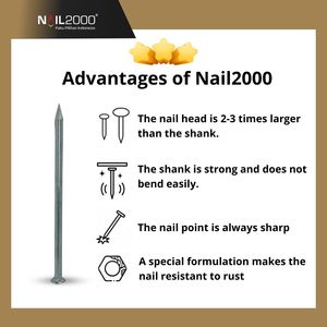 Sujetadores Robustos de Acero al Carbono Pulido de 1 Pulgada con Cabeza Antideslizante para Carpintería de Precisión y Cercado - Product Image 2