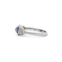 Bague en diamant Moissanite ovale de couleur bleue 3ct en argent sterling 925 Bijoux fantaisie en Moissanite